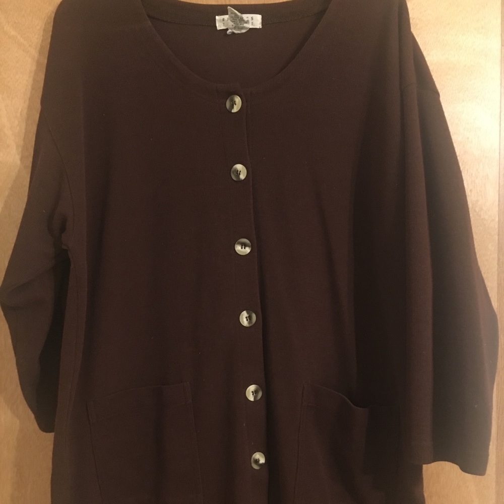Oversized button-up sweater